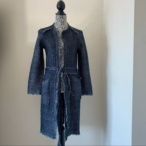Knit navy cardigan (Zara)